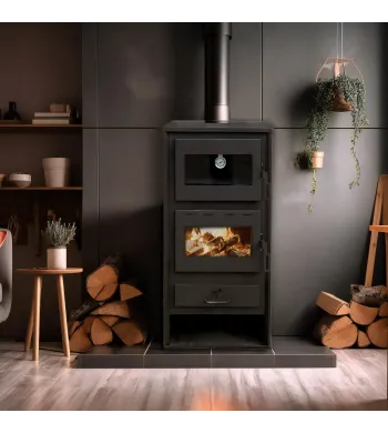 Lyssia 12 kW Sannover wood stove with oven