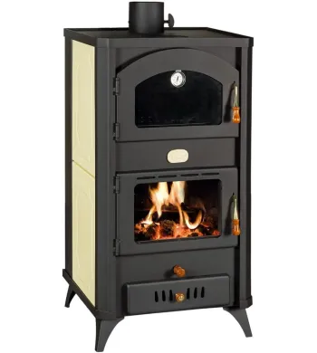 Prity FG W18R Poêle à bois avec four de cuisson intégré, 23 kW