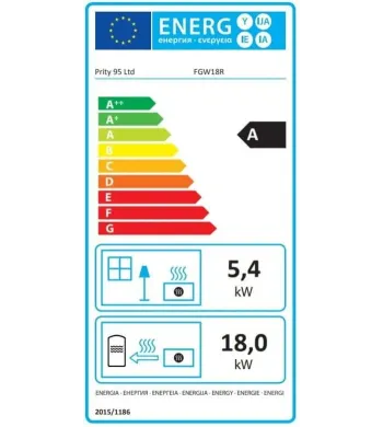 Prity FG W18R Houtkachel met geïntegreerde kookoven, 23 kW