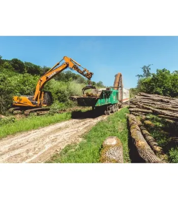 Forest chips by 30m³ blower truck