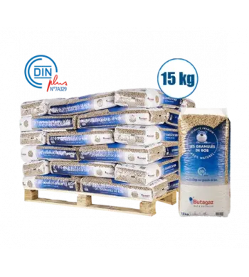 Half-pallet of BUTAGAZ pellets - 36 bags of 15kg