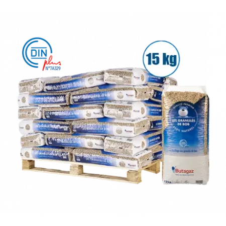 Half-pallet of BUTAGAZ pellets - 36 bags of 15kg