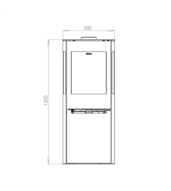 ADURO H1 Hybrid-Holzofen, schwarz, 7 kW