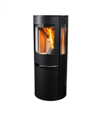 ADURO H1 Hybrid-Holzofen, schwarz, 7 kW