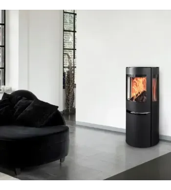 ADURO H1 Hybrid-Holzofen, schwarz, 7 kW