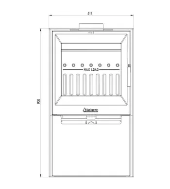 ADURO 14 zwarte houtkachel, 9 kW